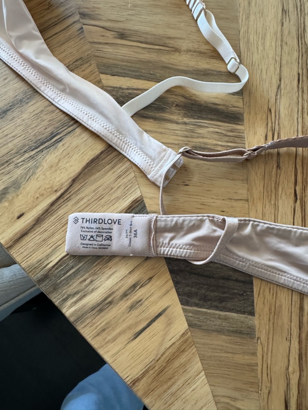TWO ThirdLove 24/7 T-shirt braS Light Beige & Blush - Picture 11 of 14